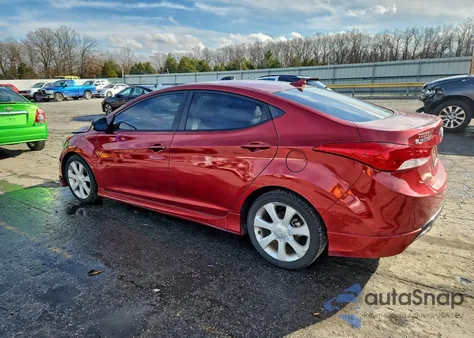 2013 Hyundai Elantra Gls z USA, uszkodzony, nr VIN 5NPDH4AE7DH240215